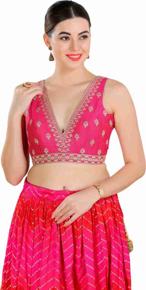 Vamas-The Designer Blouses V-Neck Women Blouse - Buy Vamas-The Designer  Blouses V-Neck Women Blouse Online at Best Prices in India