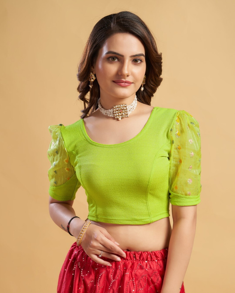 Green cheap blouse online