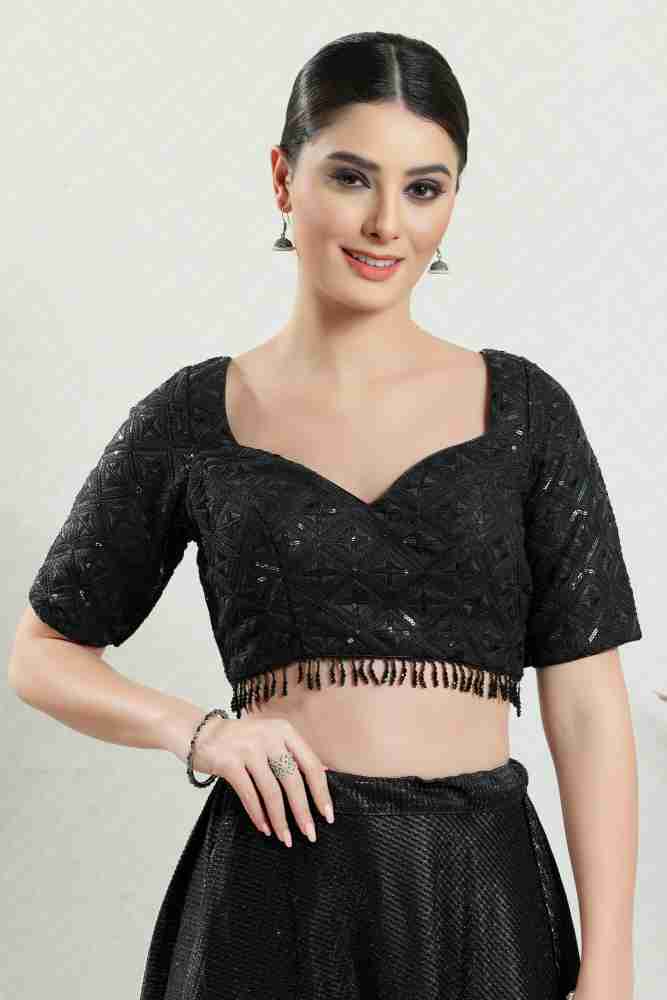Buy online Sweetheart Neck Sequined Blouse from ethnic wear for Women by  Salwar Studio for ₹2249 at 54% off