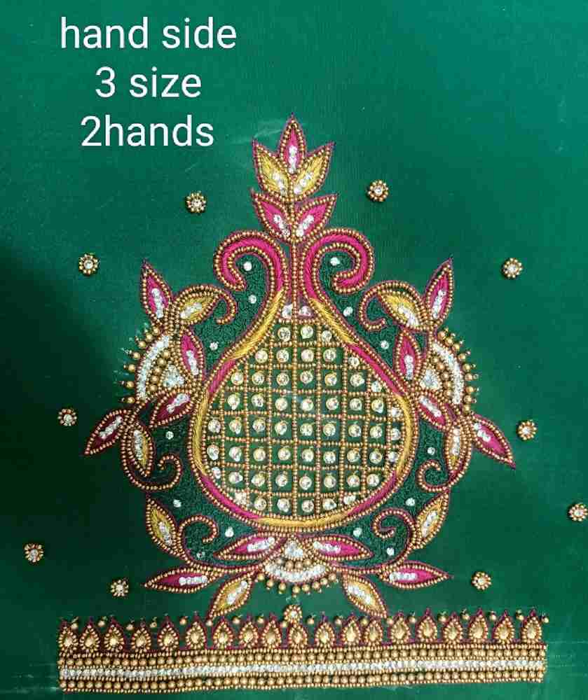 Maggam work designer U Neck Girls Blouse Buy Maggam work