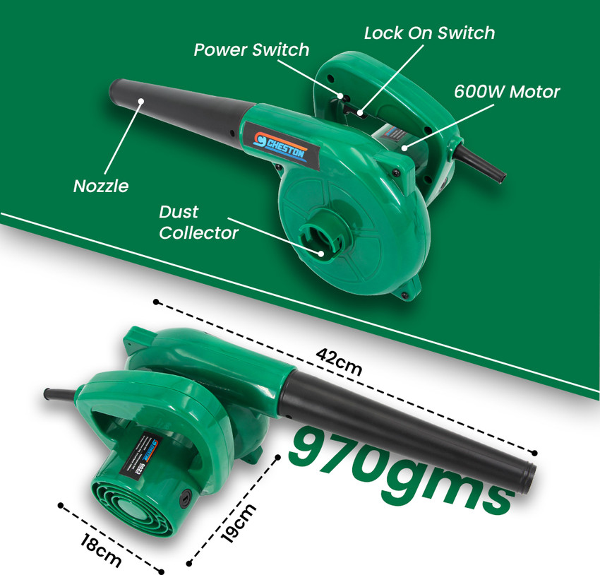 CHESTON 600W Air Blower for Home Speed 17000r min Multi Utility