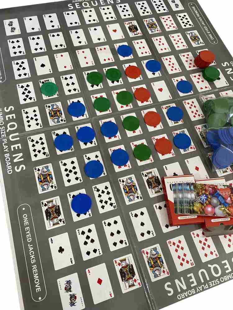 Buy ONLINEKART Jumbo Sequence Board Game Online at Low Prices in India 