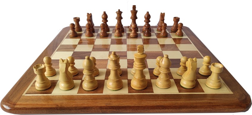 VTG Chessmaster Choice Of Champions Wooden Natural Burgundy Complete No  Board