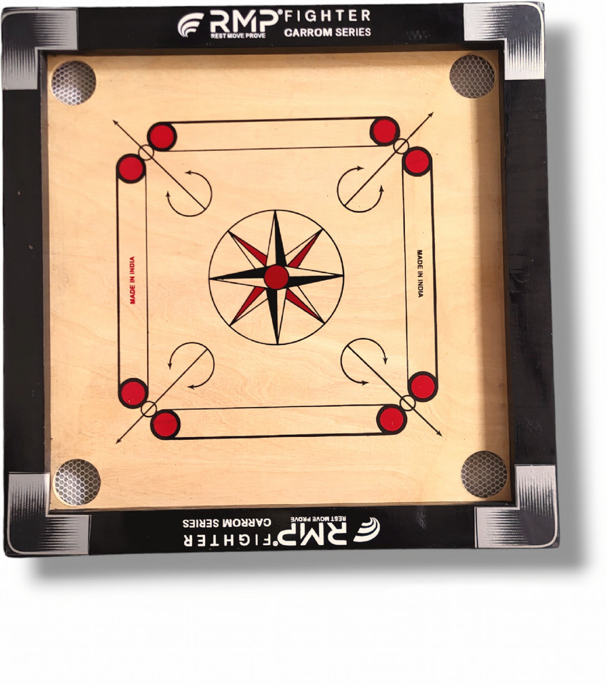 RAS Sports Carrom Board small size 20X20 with coins stricker And