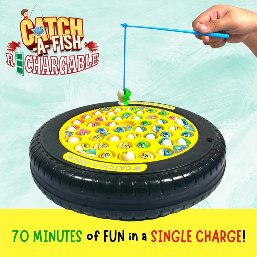 Braintastic Rechargeable Fishing Game with 45 Fishes Catch Fish