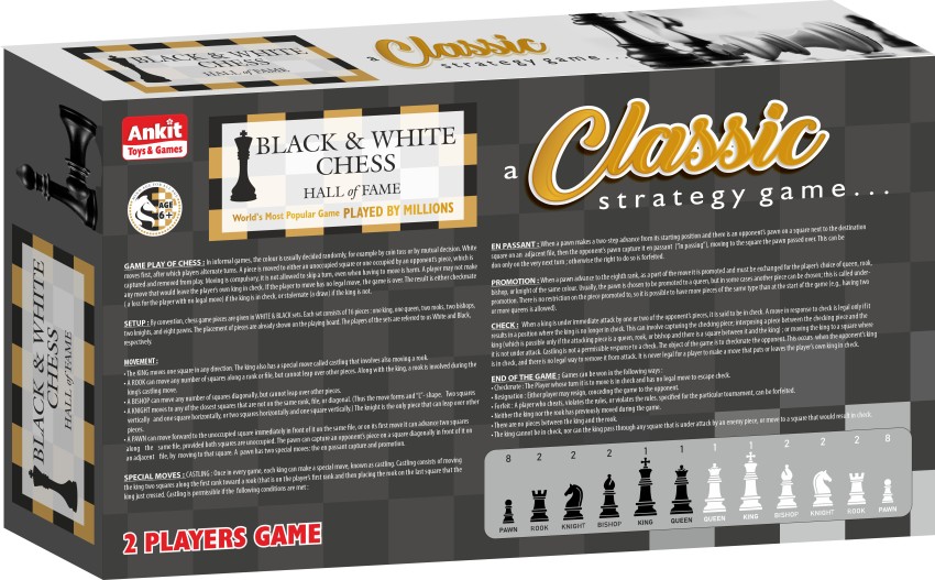 Ankit Toys Chess Board Game - Black White - Ankit Toys Manufacturing Company