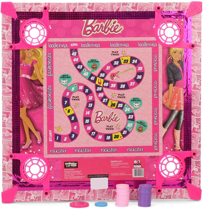 Barbie carrom board on sale