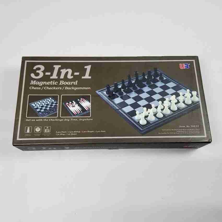 10 in 1 Deluxe Games Wooden Game Collection - Chess, Draughts, Backgammon  .