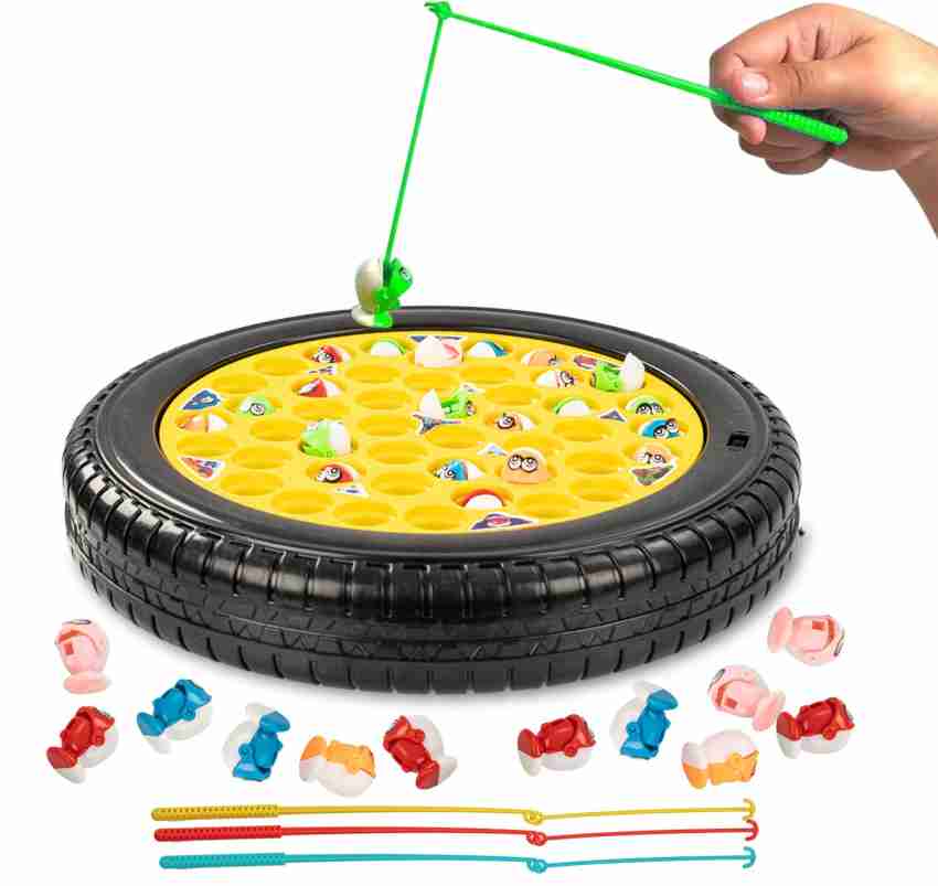 Funbee Fishing game for kids Fish catching game toys Musical Rotating Fishing  Game Toy Educational Board Games Board Game - Fishing game for kids Fish  catching game toys Musical Rotating Fishing Game