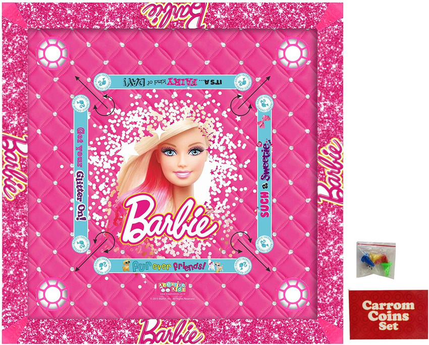 BARBIE Kids 20x20 inch Carrom Board Board Game