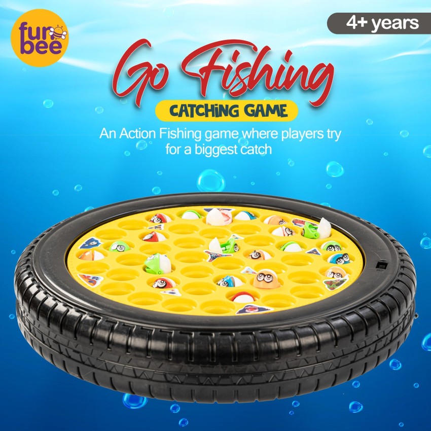 Funbee Fishing game for kids Fish catching game toys Musical Rotating Fishing  Game Toy Educational Board Games Board Game - Fishing game for kids Fish  catching game toys Musical Rotating Fishing Game