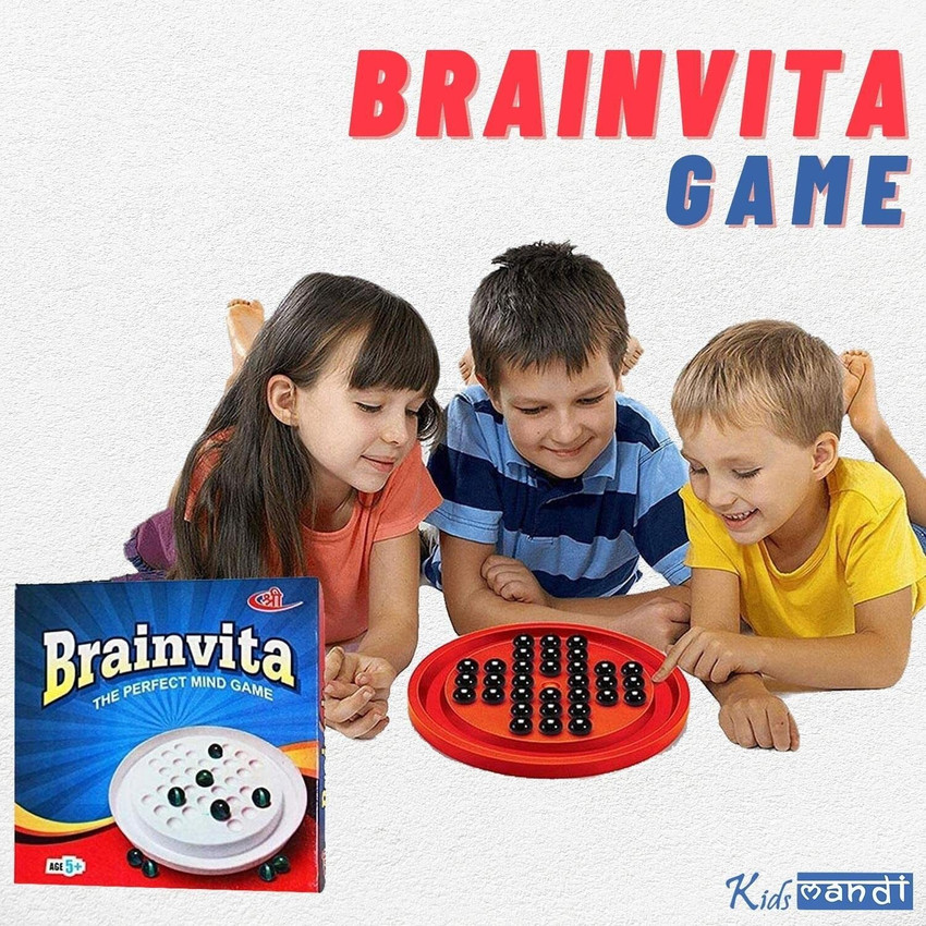 venimall Brainvita Board Game with 32 Marbles, Marble Solitaire Board Game  Accessories Board Game - Brainvita Board Game with 32 Marbles