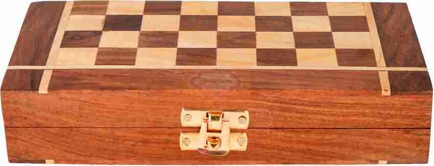  7 inch Handmade Folding Wooden Magnetic Chess Board