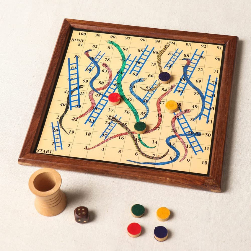 Wooden snakes and ladders deals