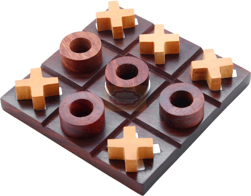 Buy FRAYO Brand Wooden Tic Tac Toe and Solitaire Board Game, Traditional  Challenging Board Game for Kids and Adults (Weight: 480 Gm) Online at Low  Prices in India 