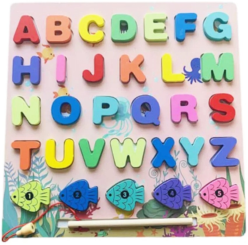 Kumaravel Wooden Chunky Puzzle – Alphabet with Pictures and