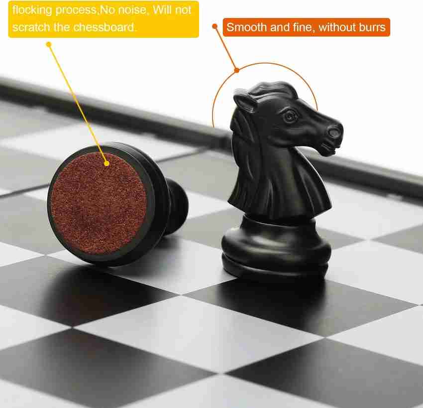 THE WILSWANK 10 x 10 Inch Premium Foldable Magnetic Chess Set with Free  Chess Bag and Strategy Guide Book (How to Play Chess)