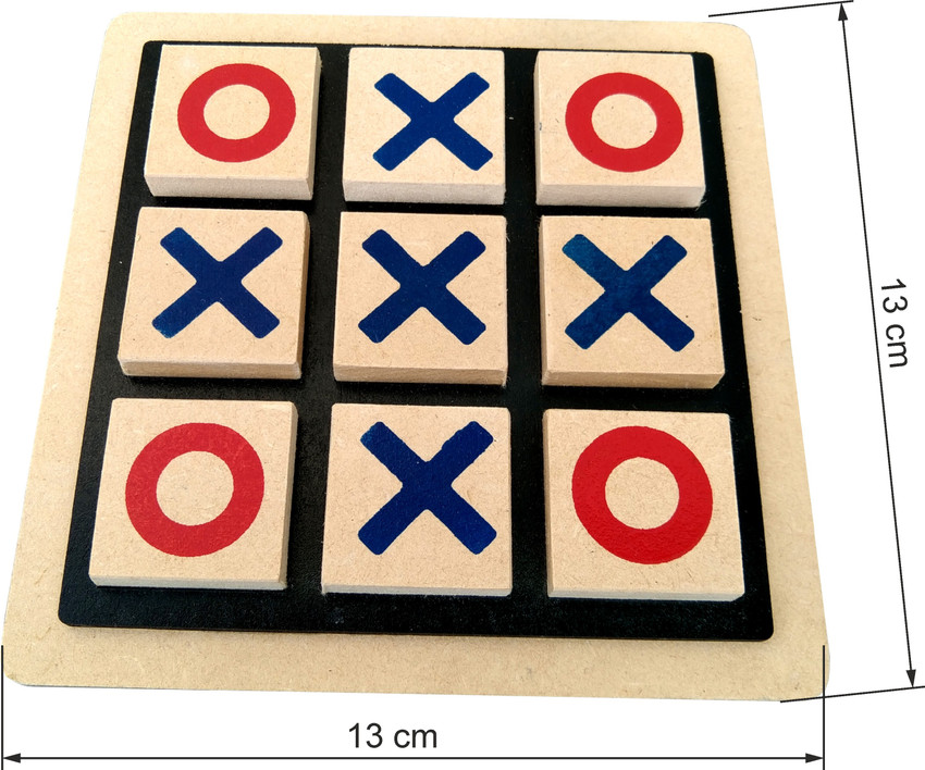 Wooden Tic-Tac-Toe Board Game