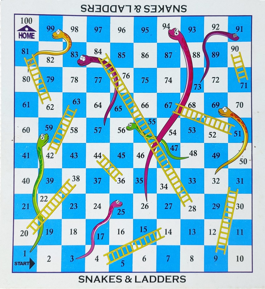 Printable Snakes and Ladders Game