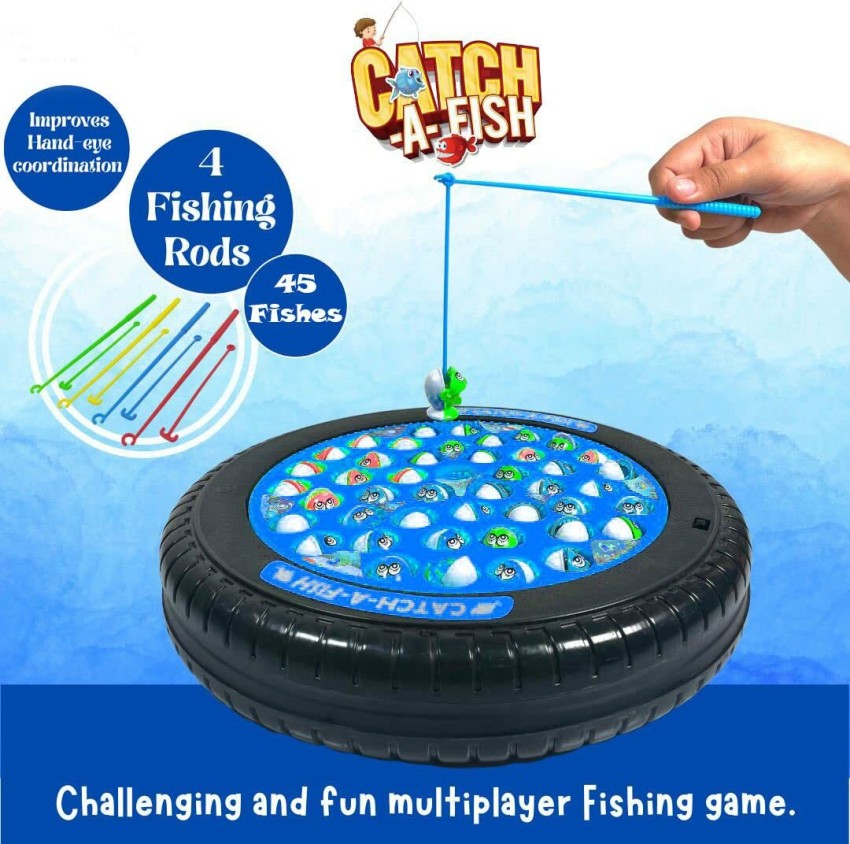 Buy Fishing Game Fishing Toy for Kids with 45 Fishes 4 Fishing