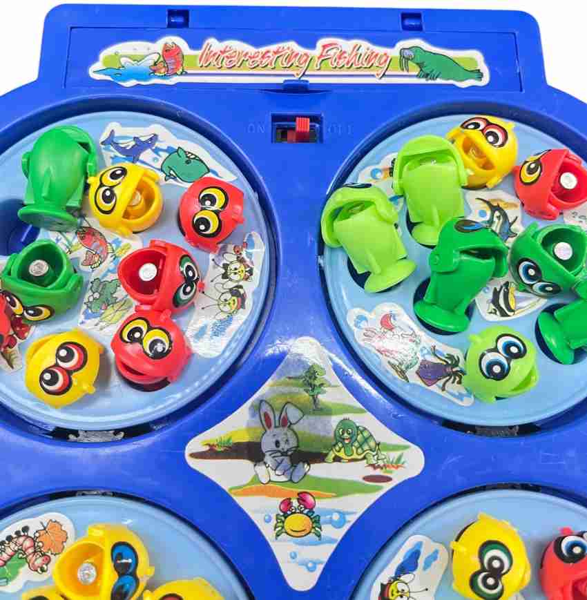 Buy Braintastic Musical Fishing Game Toy with 45 Fishes Pond & 4