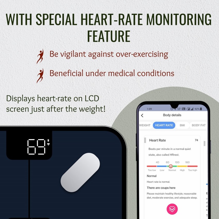 HealthSense Fitdays BS 171 Smart Bluetooth Body Weighing Scale