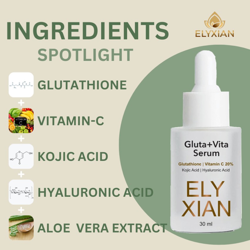 elyxian Gluta Vita Face Serum 30ml Glutathione Vitamin C