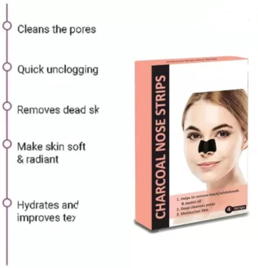 Groome Black Head Remover Charcoal Nose strips(Monthly Pack) 6 pcs – Shajgoj