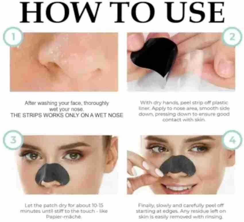 12 Pc Nose Mask Blackhead Charcoal Deep Pore Cleansing Strips Face