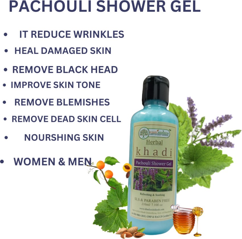 Khadi Rishikesh Pachouli Shower Gel Remove Dead Skin Cell Reduce