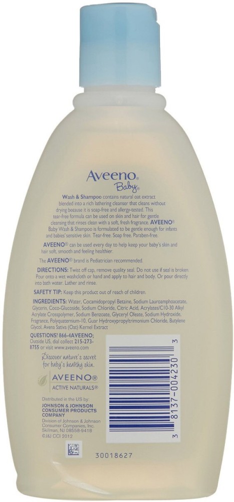 Aveeno body best sale wash shampoo