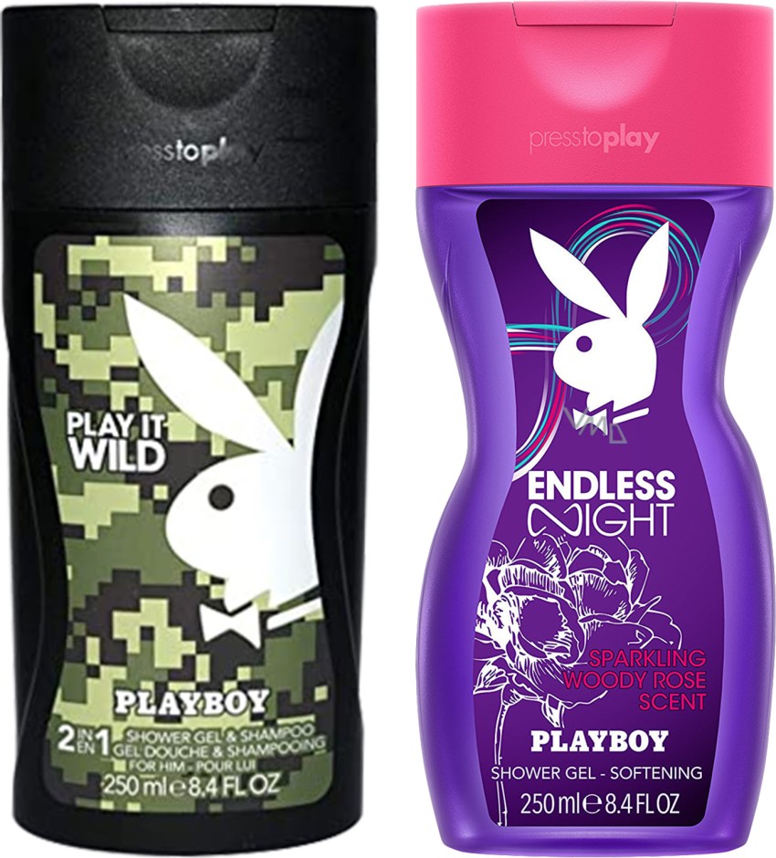 PLAYBOY Play It Wild Men 250ml & Endless Night Women 250ml Shower Gel  Combo: Buy PLAYBOY Play It Wild Men 250ml & Endless Night Women 250ml Shower  Gel Combo at Low Price