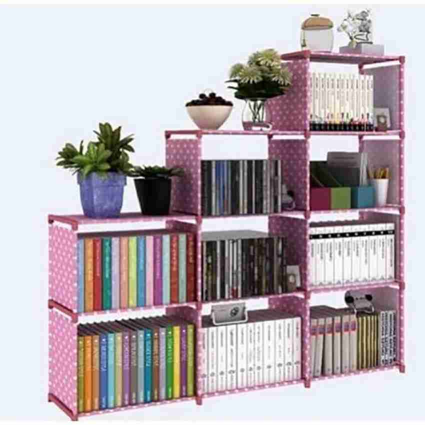 Ozoy Plastic 9 Book Shelf Alloy Steel Cabinet Shelve for Books