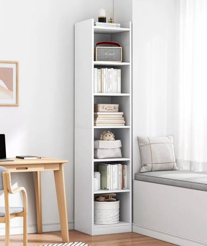 lukzer 6 layer Book Shelf (MR-005/White) Engineered Wood Open Book