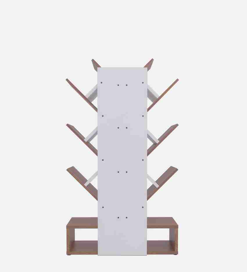 NEUDOT Olive Engineered Wood Open Book Shelf