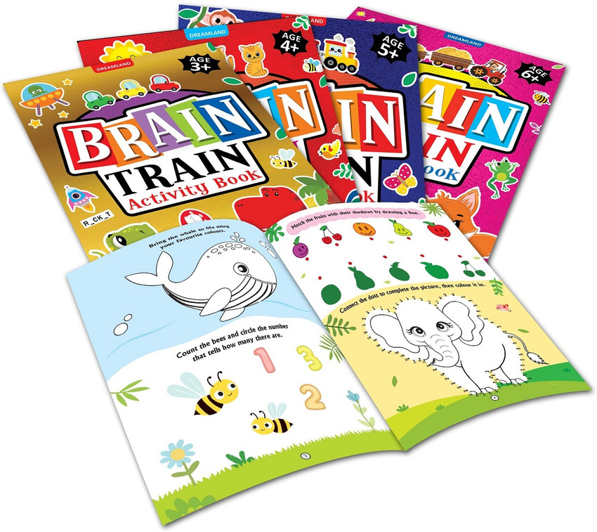 Brain Train Activity Book for Kids Age 3+ - With Colouring Pages, Mazes, Puzzles and Word searches Activities: Buy Brain Train Activity Book for Kids Age 3+ - With Colouring Pages, Mazes, Brain Train Activity Book for Kids Age 3+ - With Colouring Pages, Mazes, Puzzles and Word searches Activities: Buy Brain Train Activity Book for Kids Age 3+ - With Colouring Pages, Mazes,