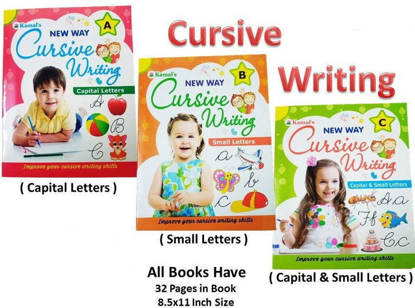 Cursive Writing Books For Kids Capital Letters Small Letters