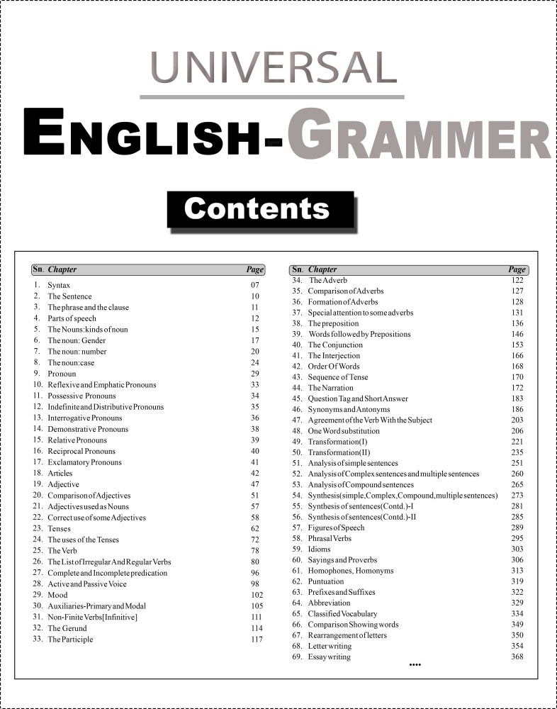 General English (English Grammar & Composition For Secondary