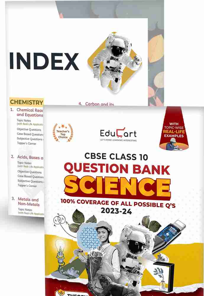 Educart CBSE Class 10 Science Question Bank 2024 (NCERT, 45% OFF