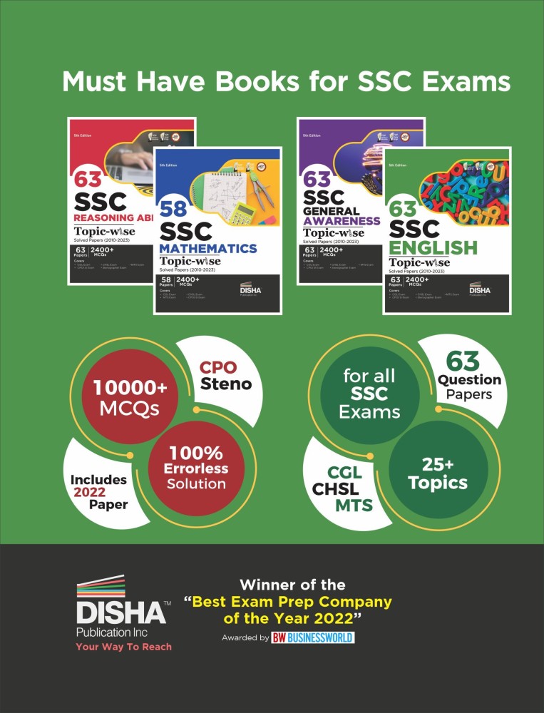 63 Ssc English Previous Year Topic-Wise Solved Papers (2010 - 2023 
