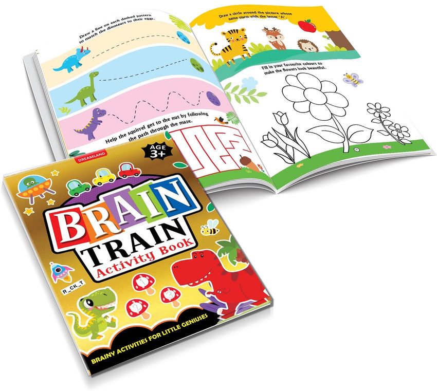 Brain Train Activity Book for Kids Age 3+ - With Colouring Pages, Mazes, Puzzles and Word searches Activities: Buy Brain Train Activity Book for Kids Age 3+ - With Colouring Pages, Mazes, Brain Train Activity Book for Kids Age 3+ - With Colouring Pages, Mazes, Puzzles and Word searches Activities: Buy Brain Train Activity Book for Kids Age 3+ - With Colouring Pages, Mazes,