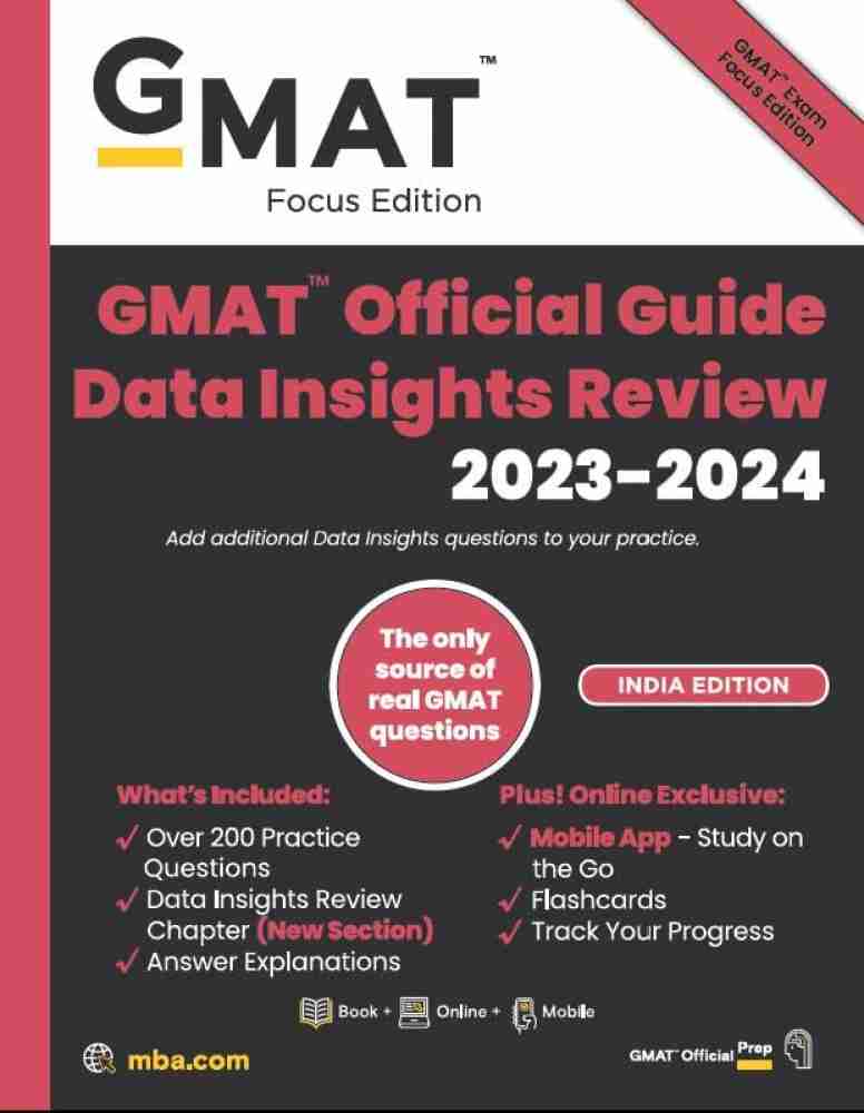GMAT Official Guide Data Insights Review 2023 - 2024: Buy GMAT Official  Guide Data Insights Review 2023 - 2024 by GMAT at Low Price in India