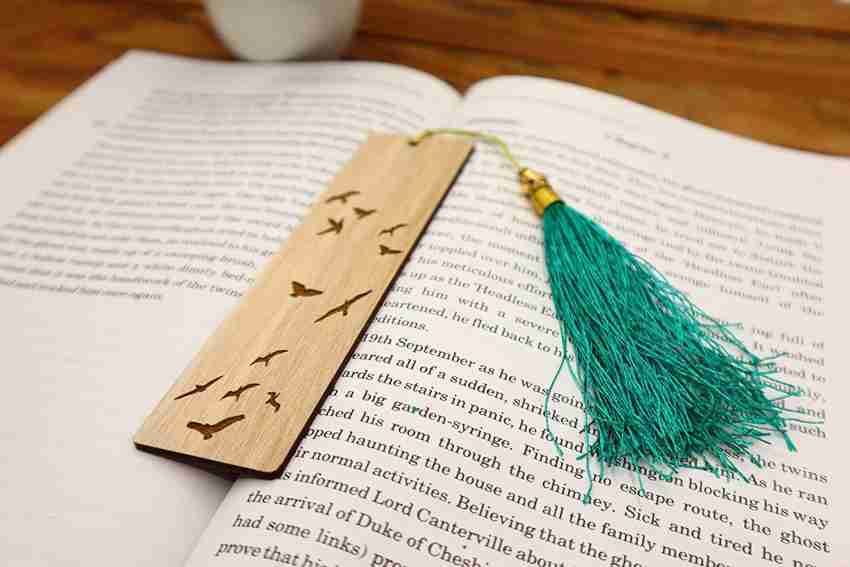 Wood Bookmark, Laser Engraved 