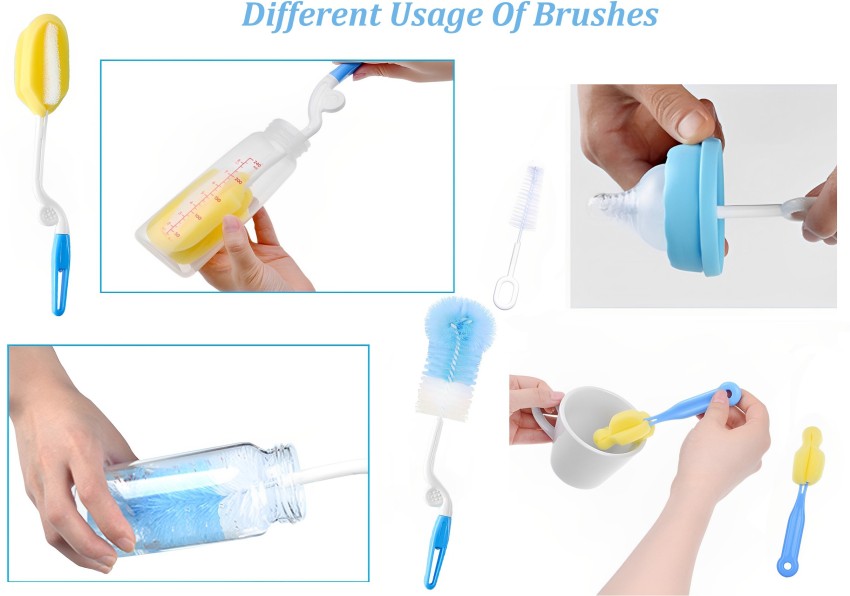 1 Set Baby Snail Cartoon Style Silicone Cleaning Brush Set