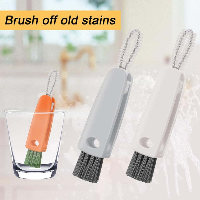 MultiFunctional 3In1 Cup Lid Cleaning Brush Pp Glass Scrubber Cup