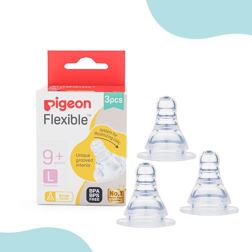 Pigeon Peristaltic Nipple L 3Pcs Fast Flow Nipple Price in India Buy Pigeon Peristaltic Nipple L 3Pcs Fast Flow Nipple online at Flipkart