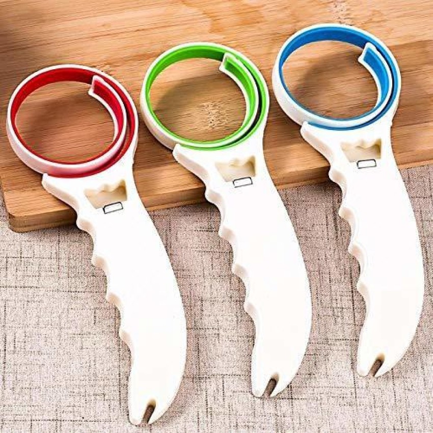 MIANKU Plastic Cane Opener 3 in 1 Bottle Opener,Ring Hook Pulling