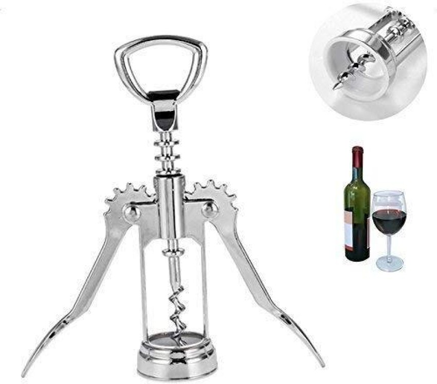 Bits And Pieces multifunctional corkscrew wine opener - all-in-one bottle  opener for kitchen restaurant bars-black