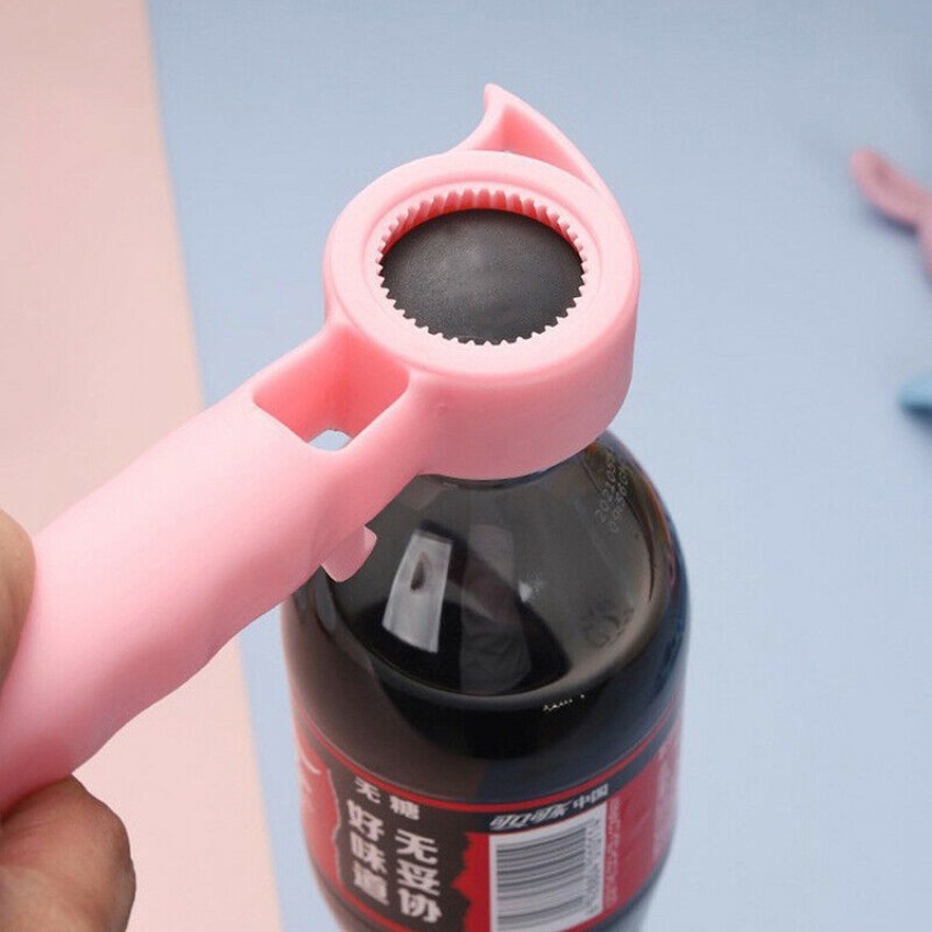 1pc Multifunctional Four-in-one Easy-to-use Pink Bottle Opener For Multiple  Purposes, Suitable For Various Beer Bottle Caps On The Market