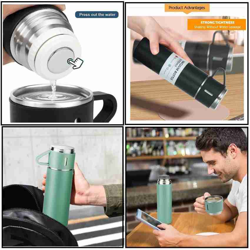 3 Cup Double-Layer Stainless Steel Vacuum Flask Set – Zahra Stores